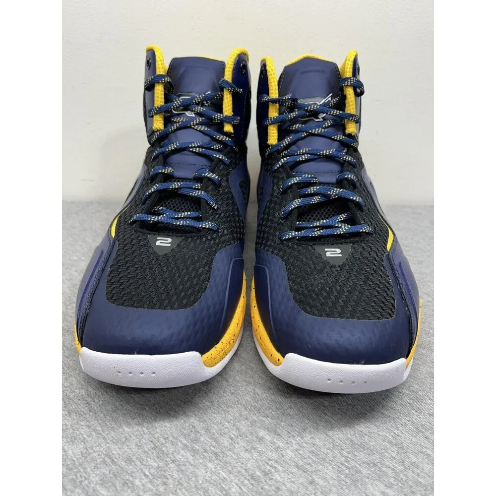 Q4 Sports DC2-I Basketball Shoes Mens Size 15 Navy Black‎ Gold High Top